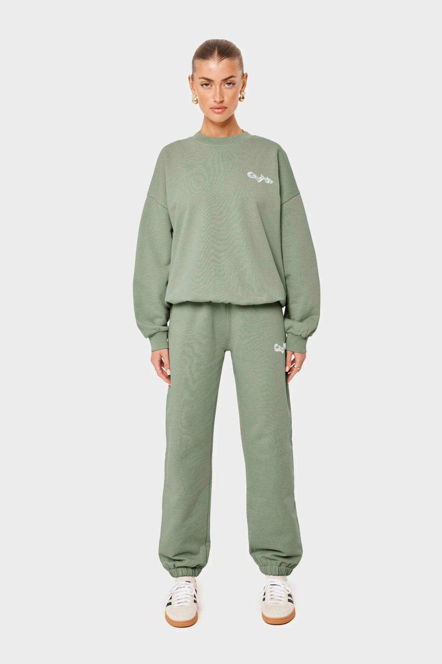 COUTURE ABSTRACT JOGGERS - SAGE - Image 3