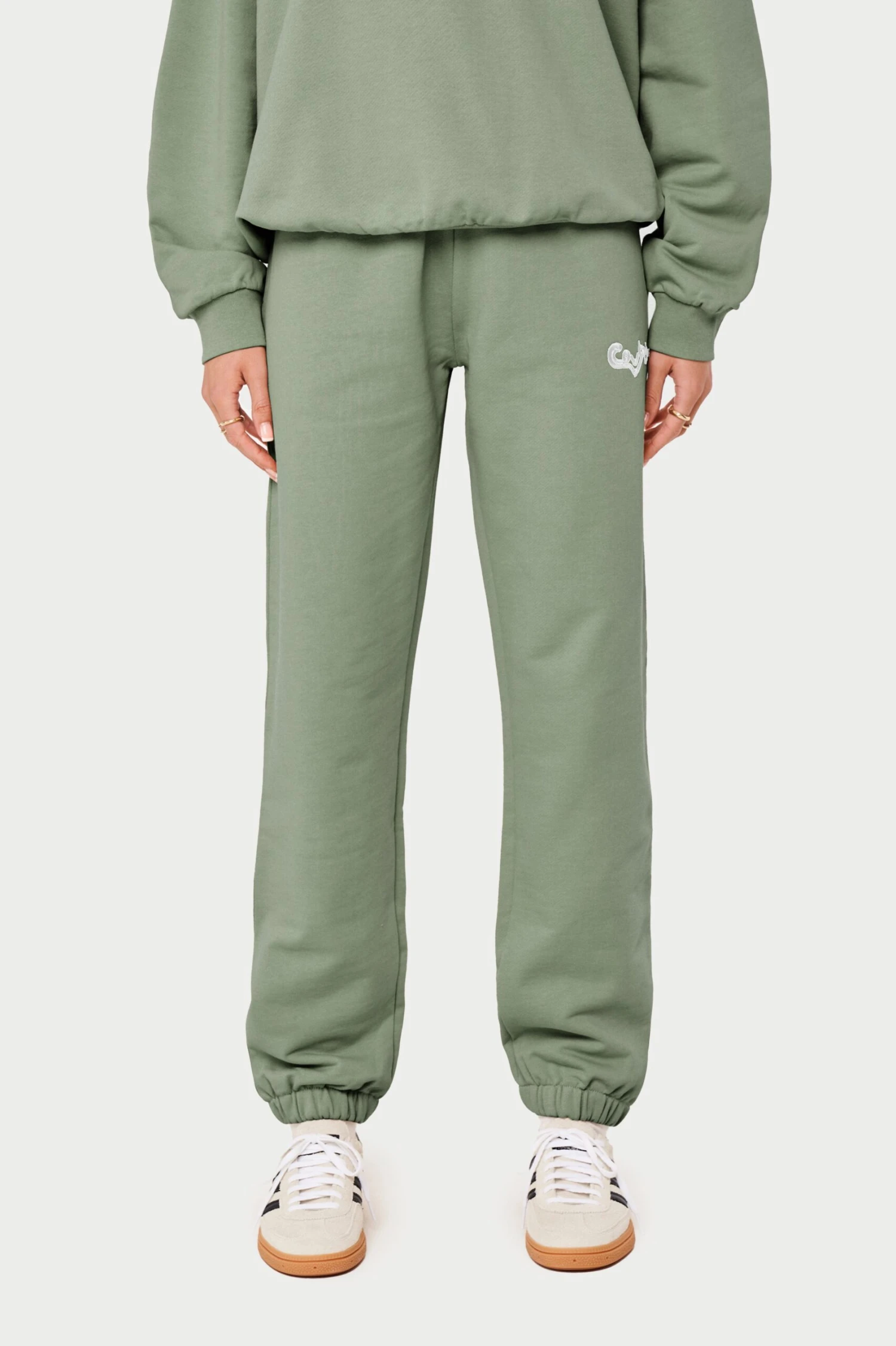 COUTURE ABSTRACT JOGGERS - SAGE - Image 4