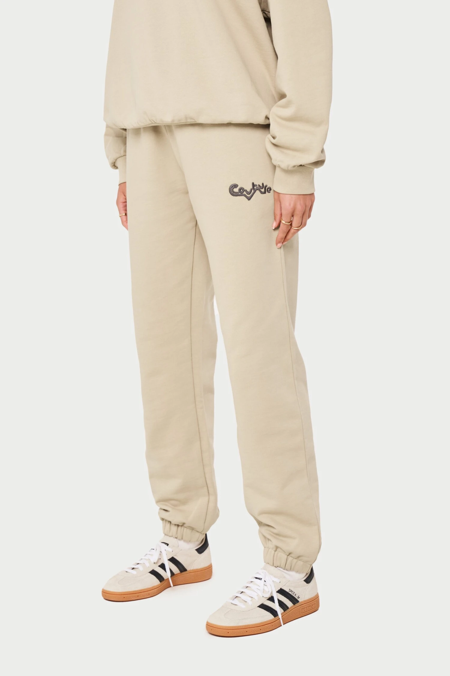 COUTURE ABSTRACT JOGGERS - BEIGE - Image 2