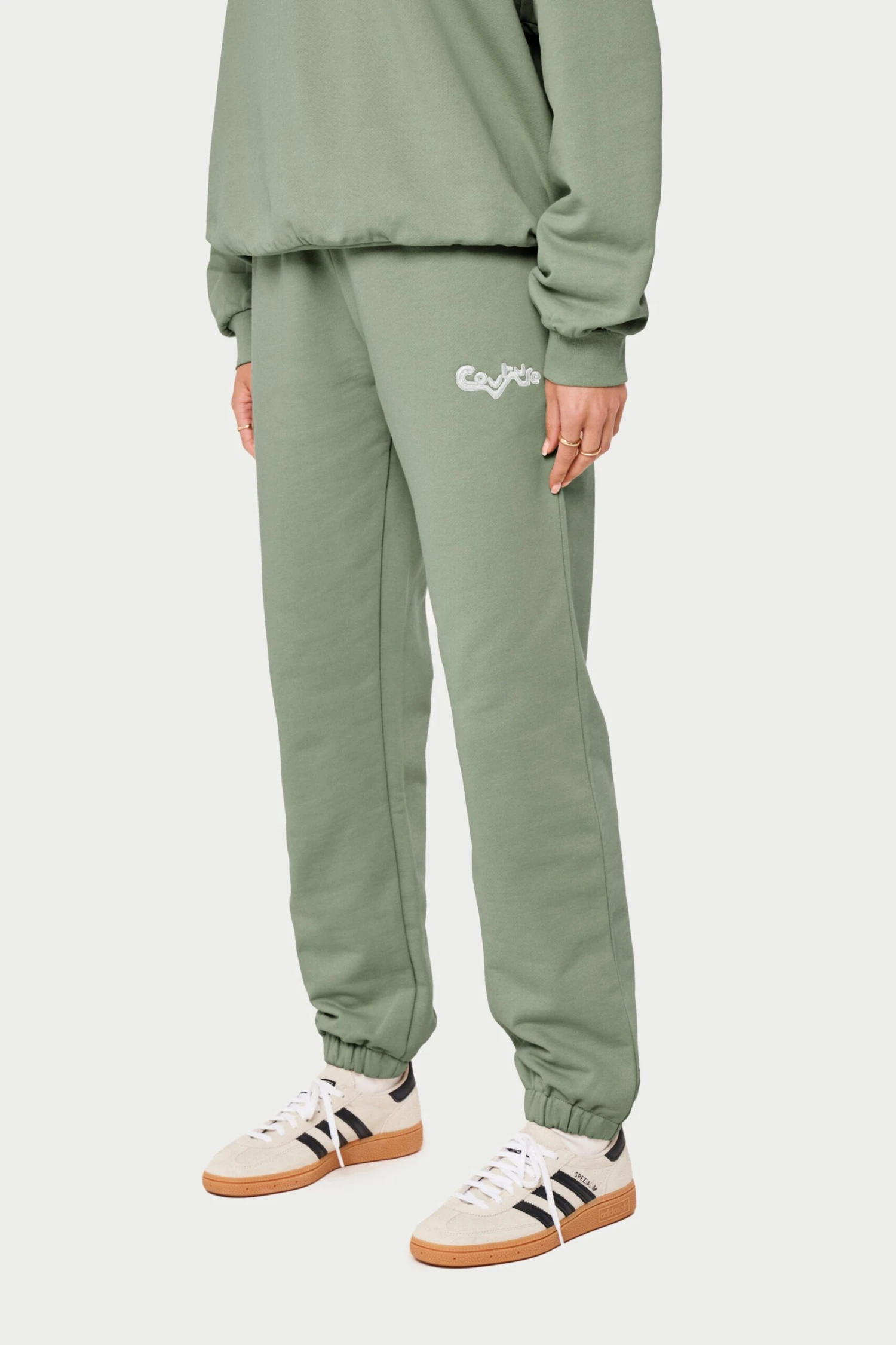 COUTURE ABSTRACT JOGGERS - SAGE - Image 2