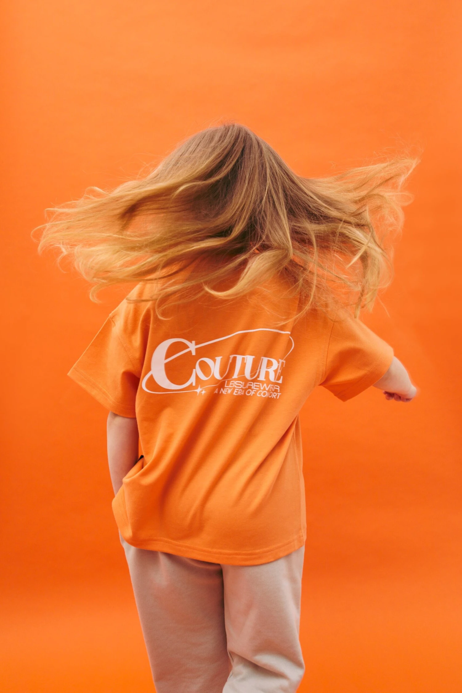 KIDS GLOBE PRINT BOXY T-SHIRT - ORANGE - Image 3