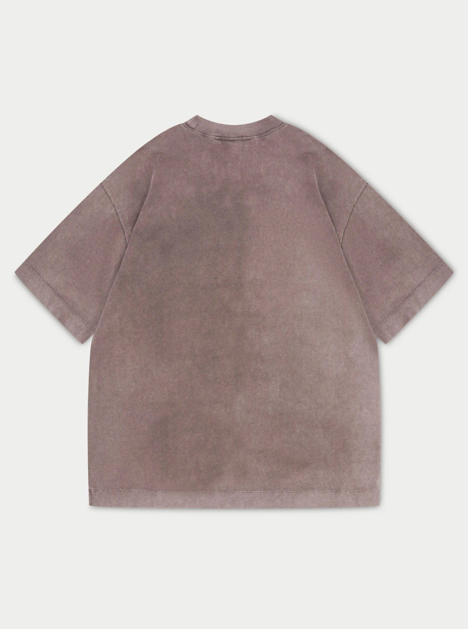 WASHED POCKET DETAIL T-SHIRT - BROWN - Image 8