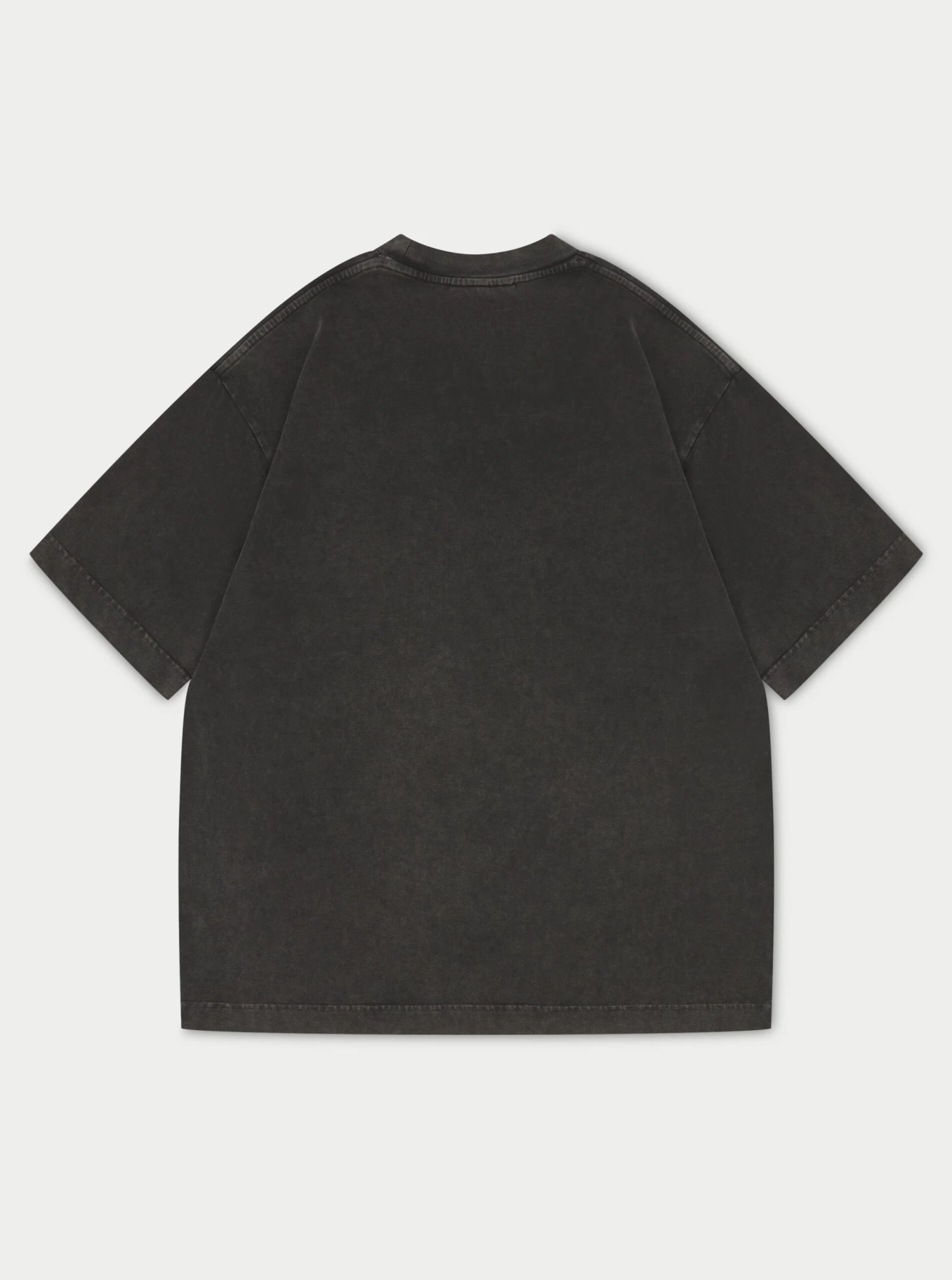 WASHED POCKET DETAIL T-SHIRT - CHARCOAL - Image 6