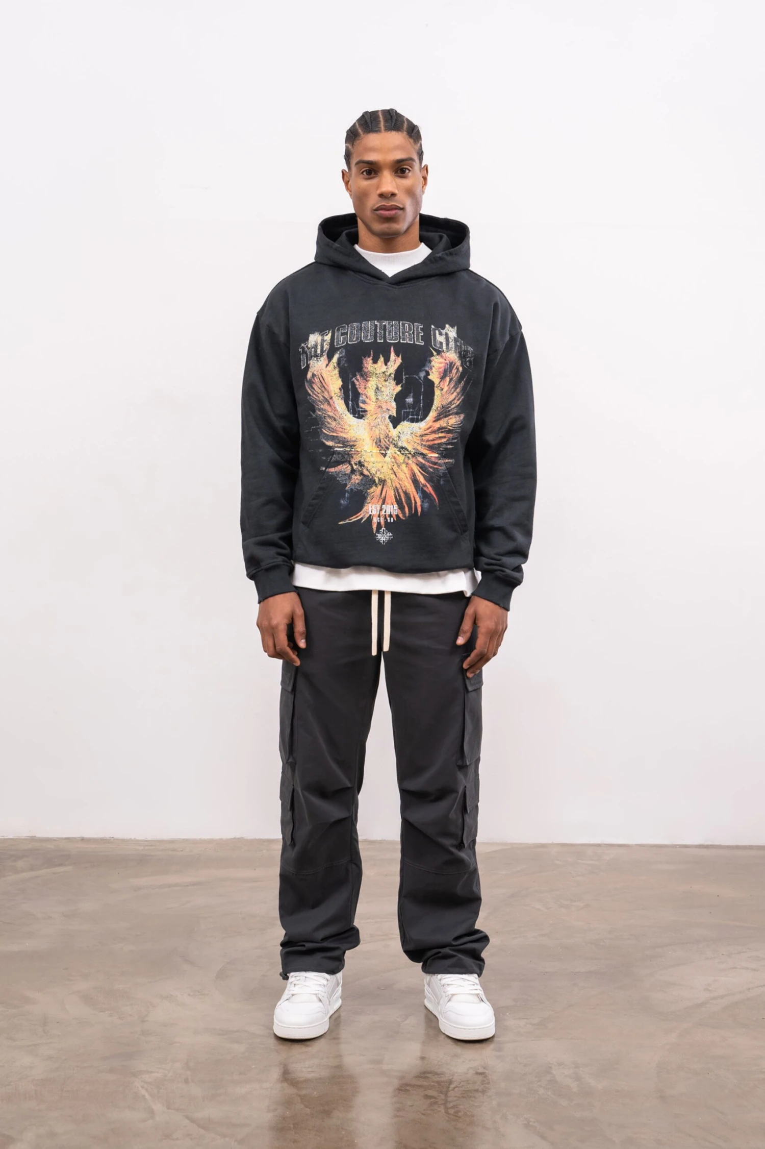 PHOENIX GRAPHIC HOODIE - BLACK - Image 3