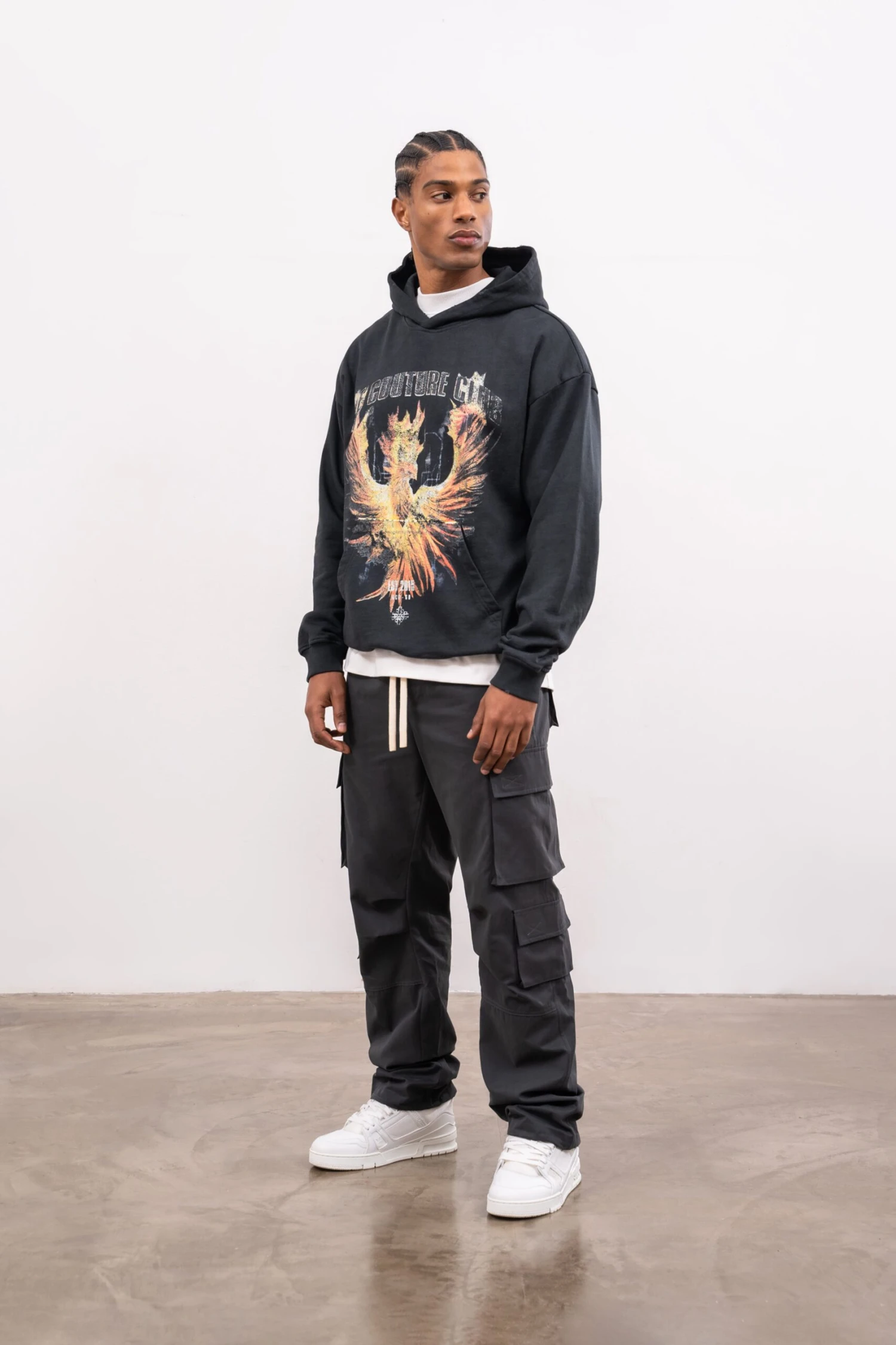 PHOENIX GRAPHIC HOODIE - BLACK - Image 8