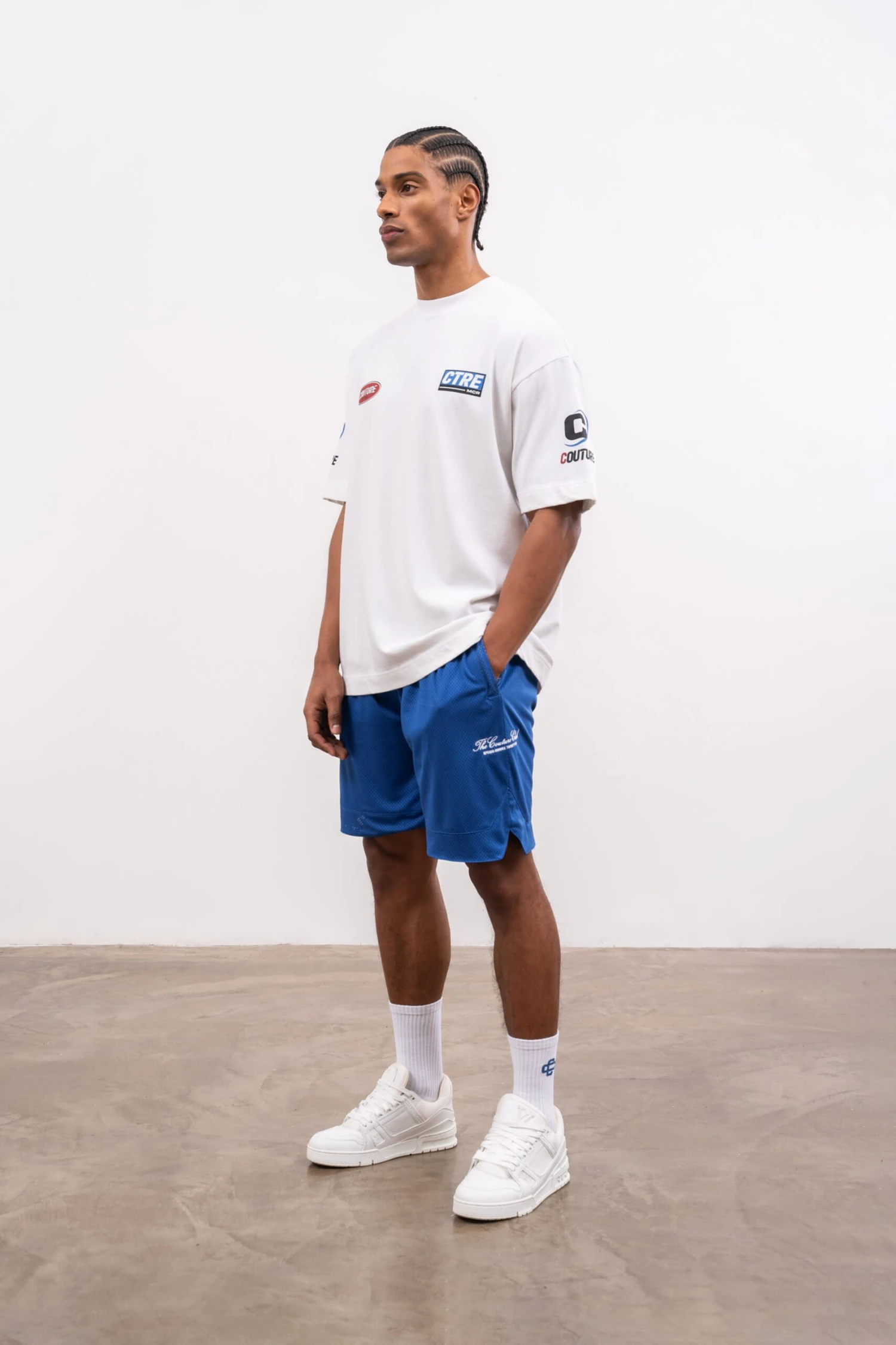 AIRTEX PANELLED SHORTS - BLUE - Image 7