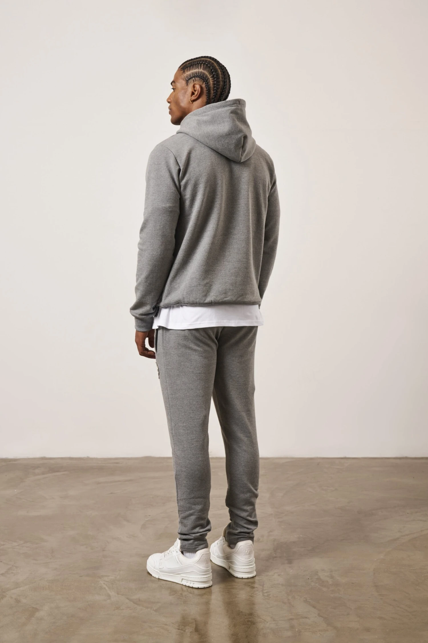 EMBLEM SLIM FIT JOGGER - GREY MARL - Image 4