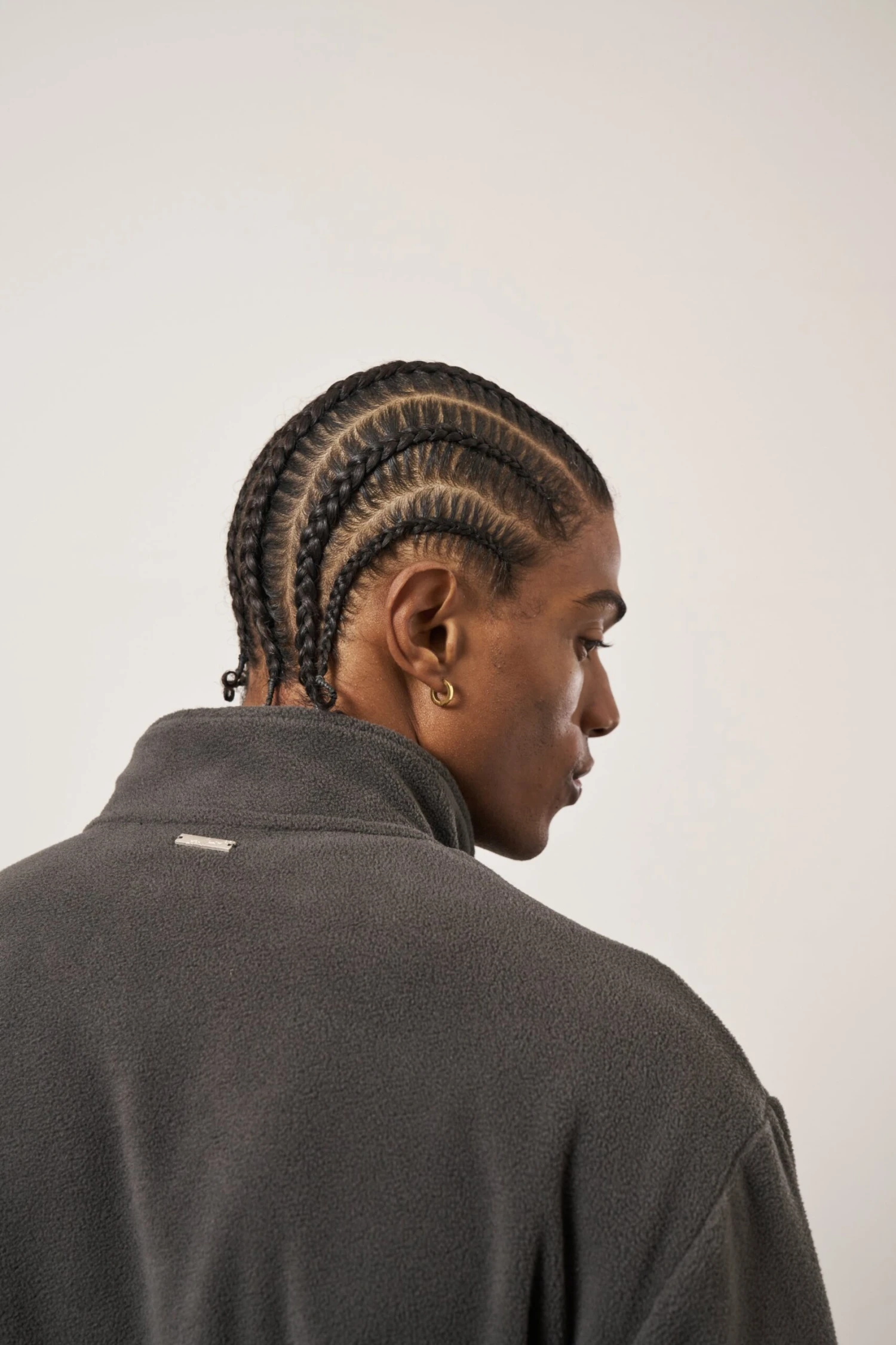 EMBLEM POLAR FLEECE ZIP THROUGH JACKET - CHARCOAL - Image 5