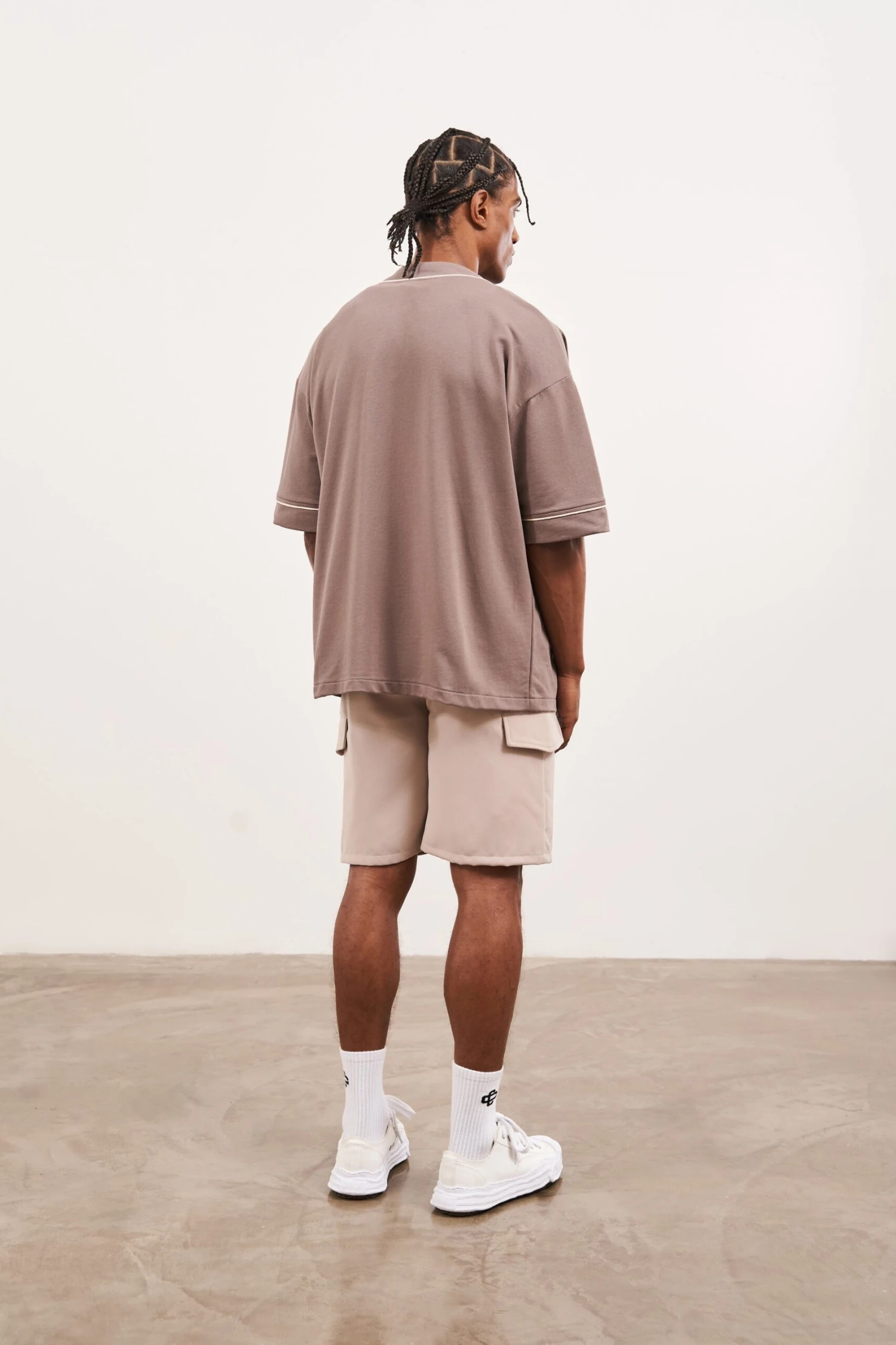 SCRIPT JERSEY BASEBALL SHIRT - COFFEE - Image 5