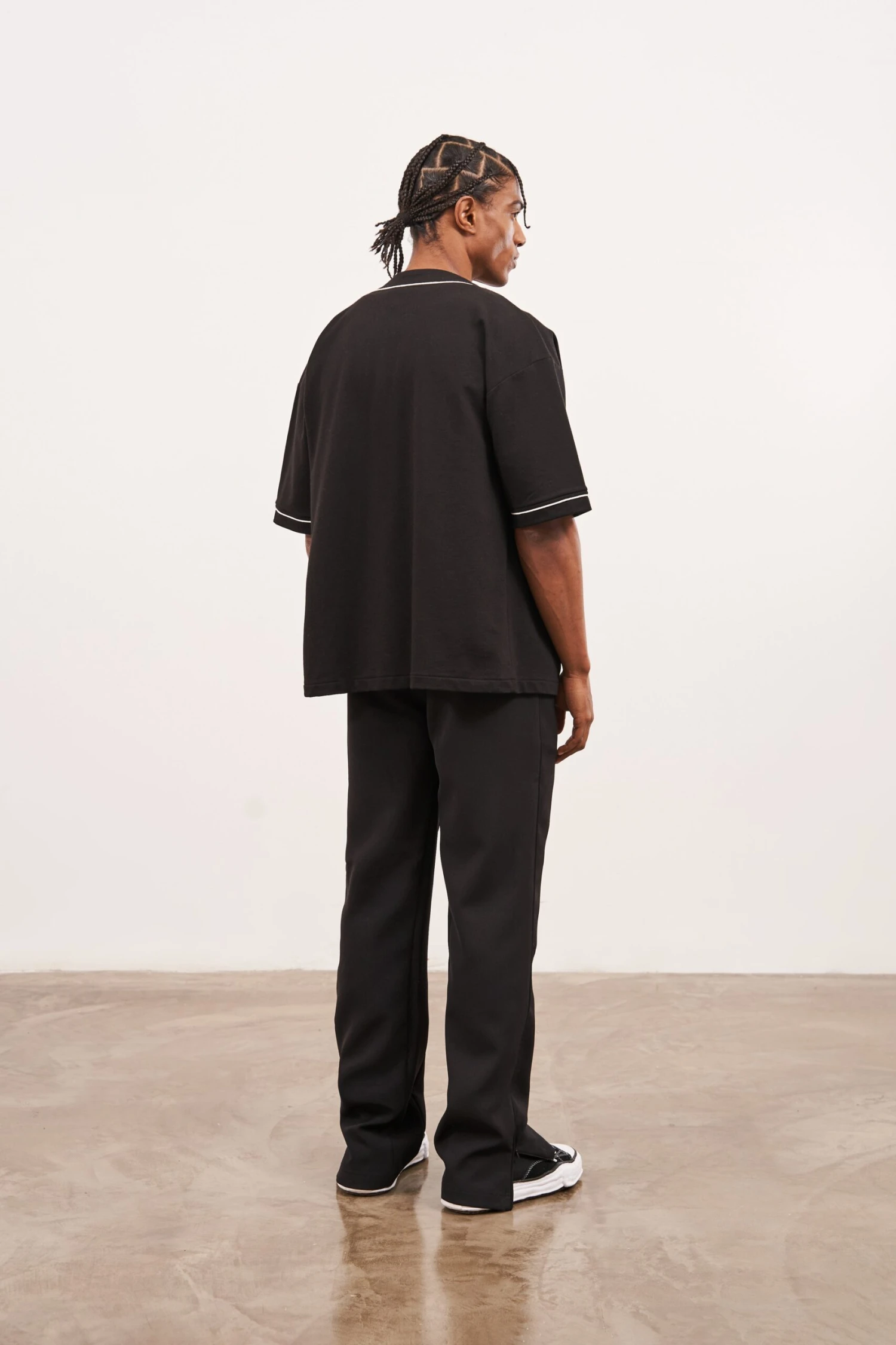 SCRIPT JERSEY BASEBALL SHIRT - BLACK - Image 4