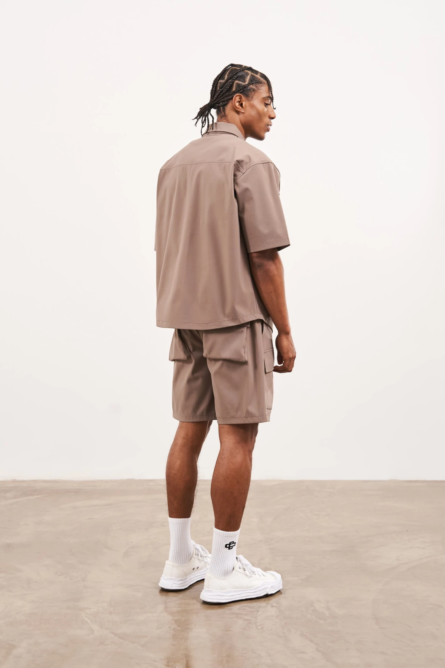 TECHNICAL HEAVYWEIGHT ZIP OVERSHIRT - COFFEE - Image 7