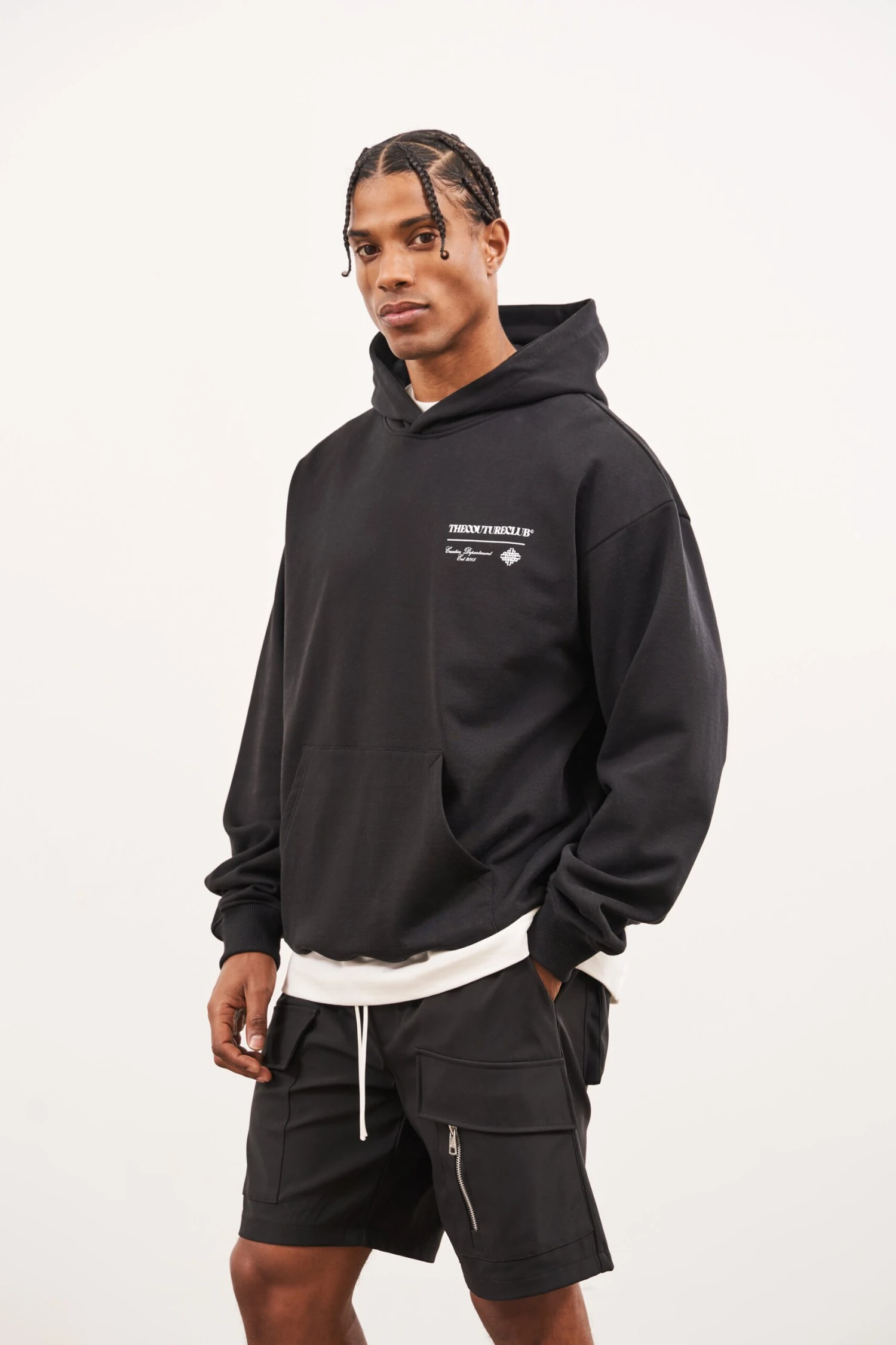 SCRIPT MULTI GRAPHIC HOODIE - BLACK - Image 2