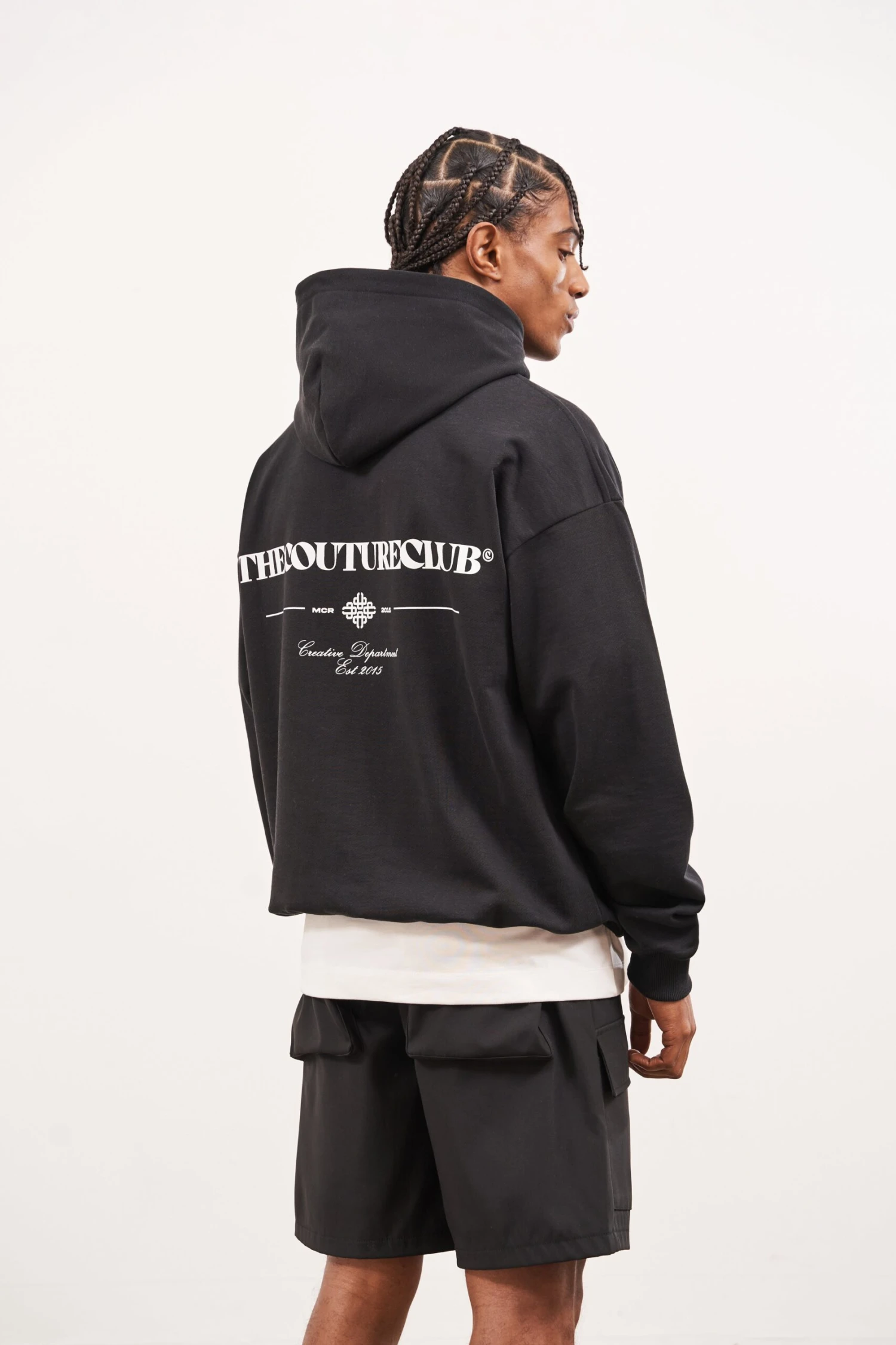 SCRIPT MULTI GRAPHIC HOODIE - BLACK - Image 3