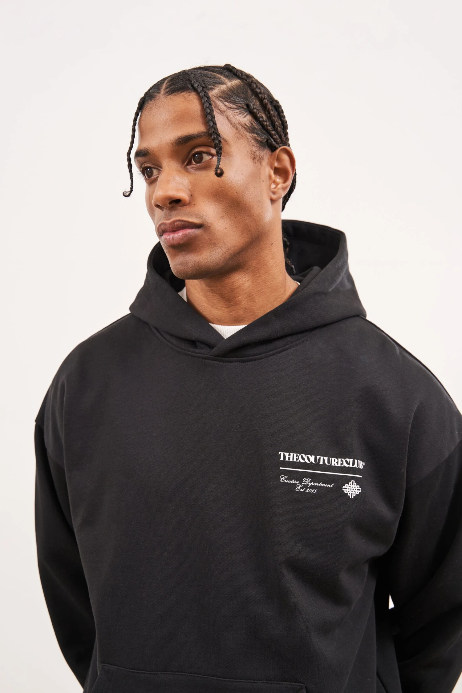 SCRIPT MULTI GRAPHIC HOODIE - BLACK - Image 5