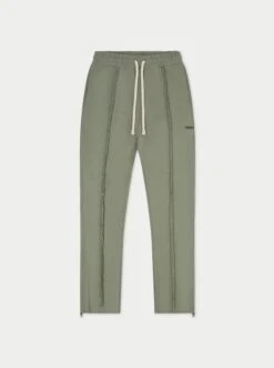 RAW SEAM STRAIGHT LEG JOGGERS - DARK SAGE
