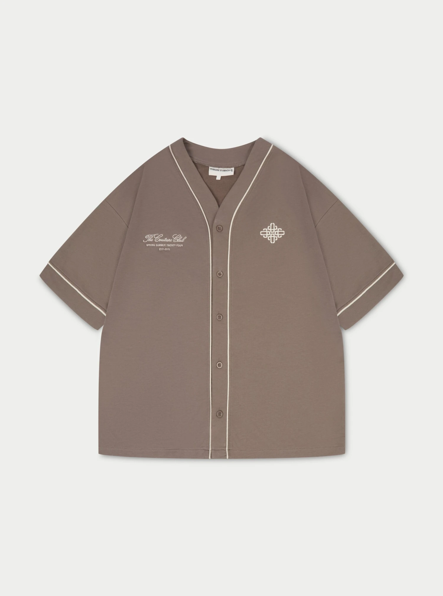 SCRIPT JERSEY BASEBALL SHIRT - COFFEE - Image 2