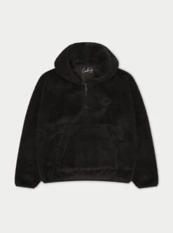 COMPACT BORG HOODIE - BLACK