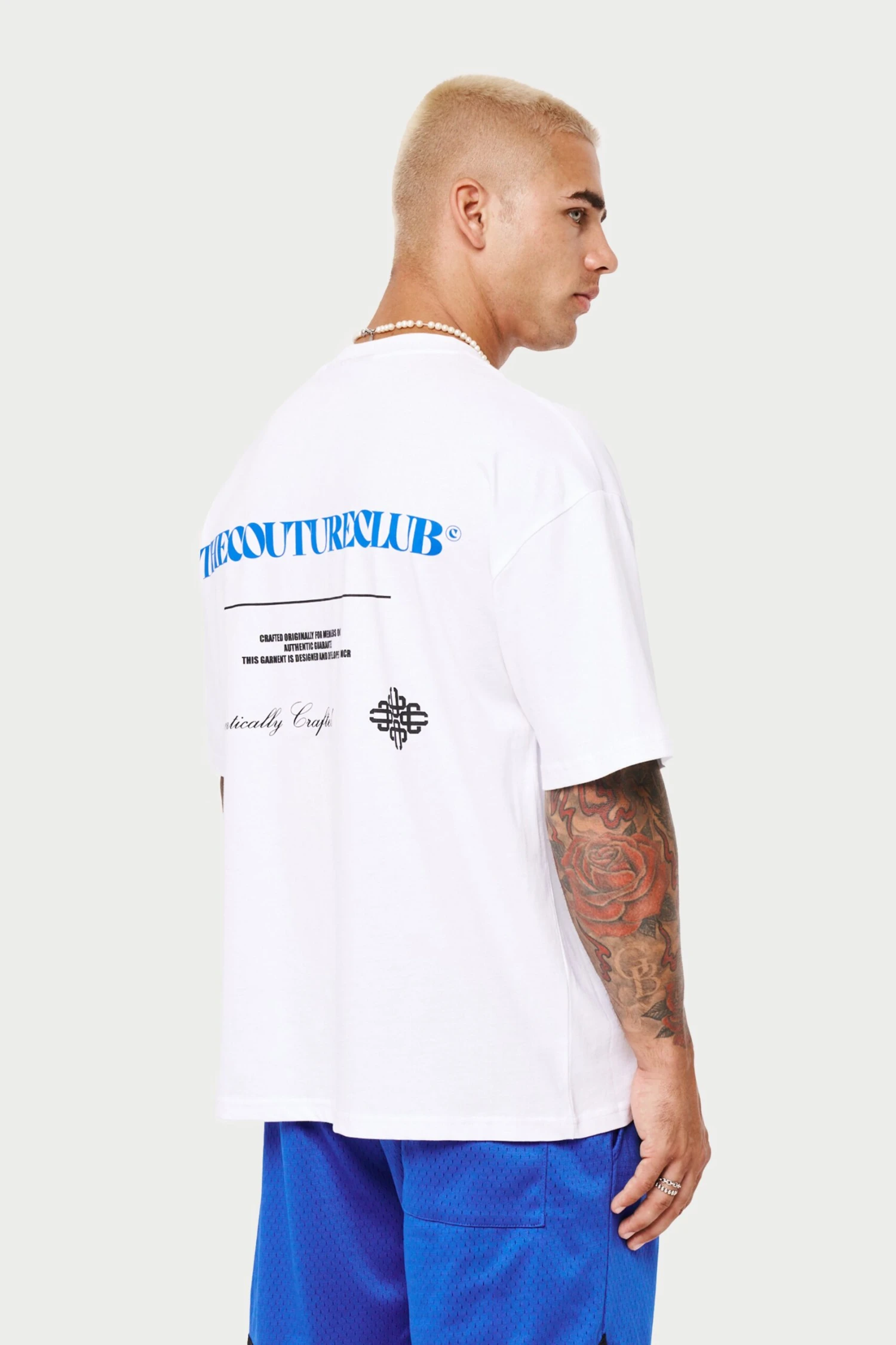 MULTI GRAPHIC RELAXED T-SHIRT - COBALT - Image 3