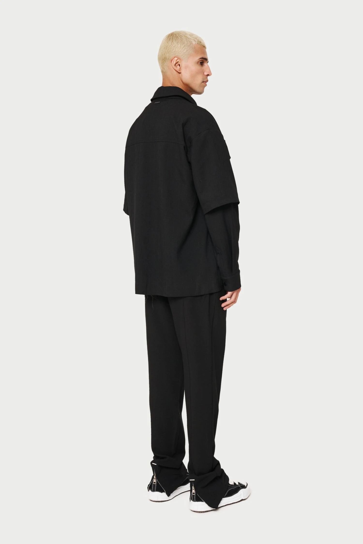 DOUBLE LAYER SHIRT - BLACK - Image 6