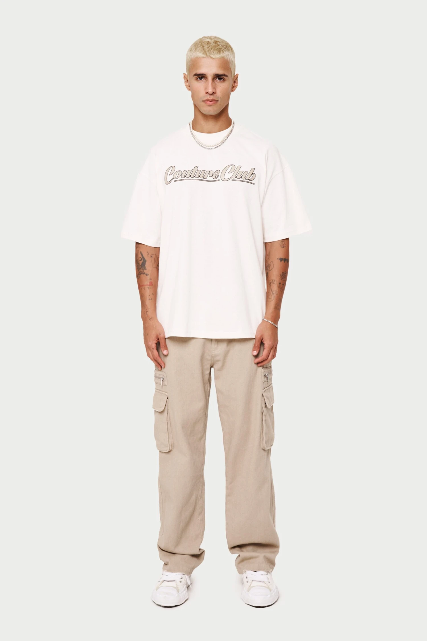 PATCH POCKET TWILL CARGOS - BEIGE - Image 3