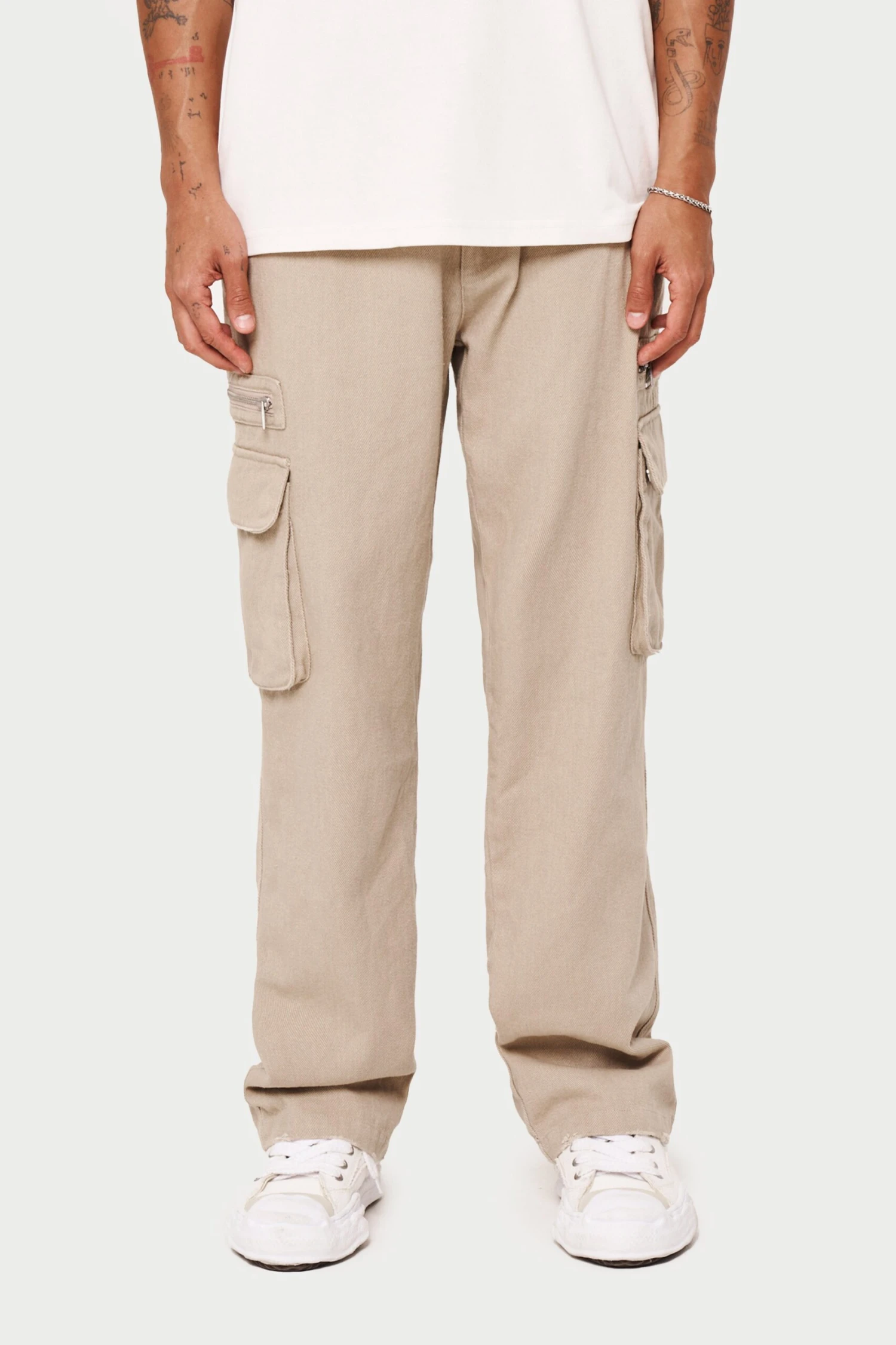 PATCH POCKET TWILL CARGOS - BEIGE - Image 5