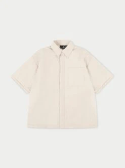 SHORT SLEEVE PADDED SHIRT - OFF WHITE