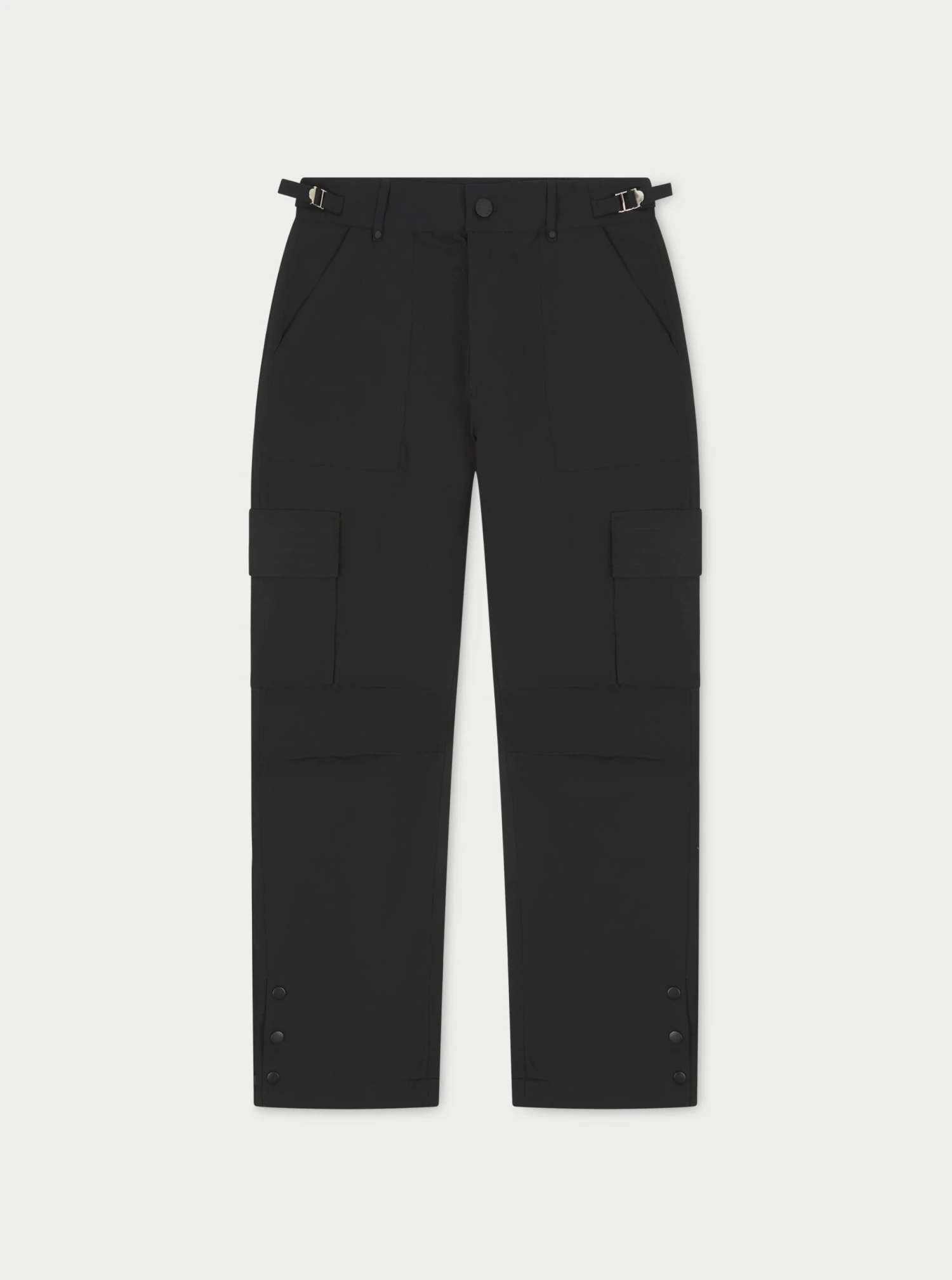 RIPSTOP RELAXED CARGO TROUSERS - BLACK