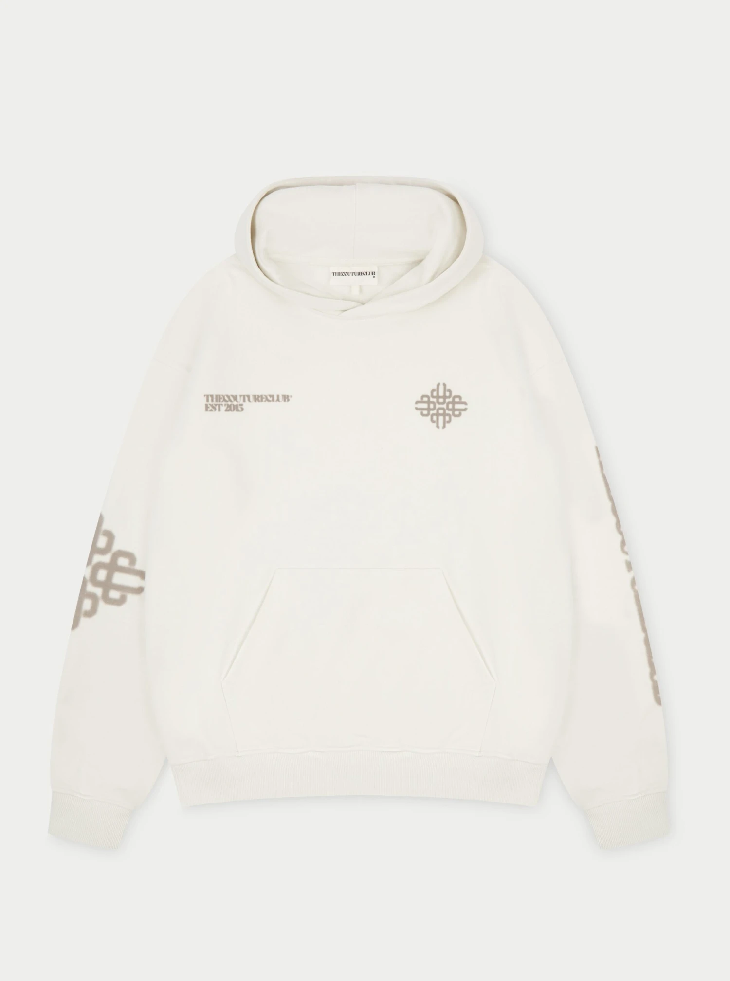 BLURRED EMBLEM GRAPHIC HOODIE - OFF WHITE