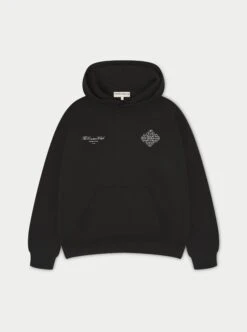 EMBLEM OUTLINE HOODIE - BLACK