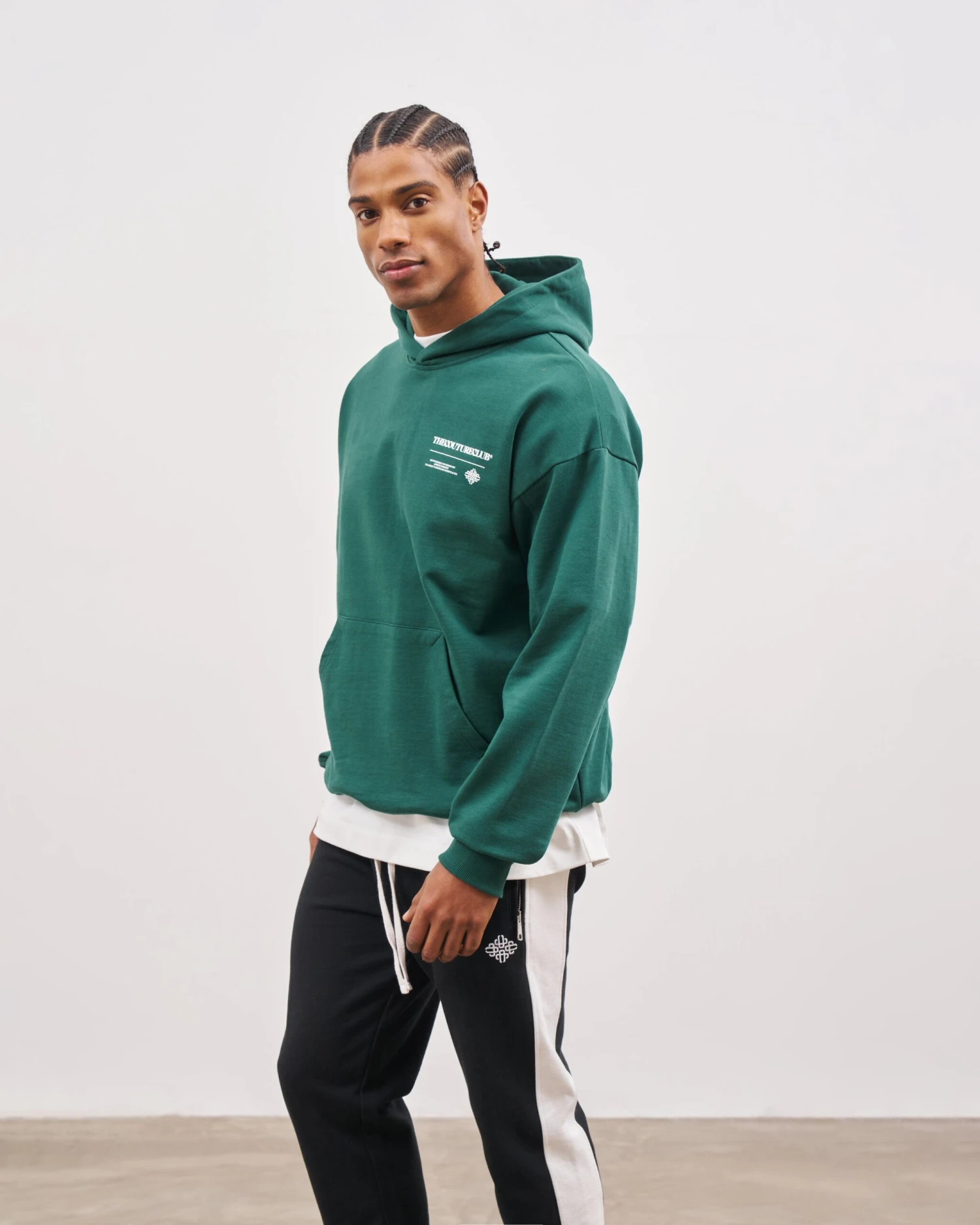 MULTI GRAPHIC HOODIE - GREEN - Image 6