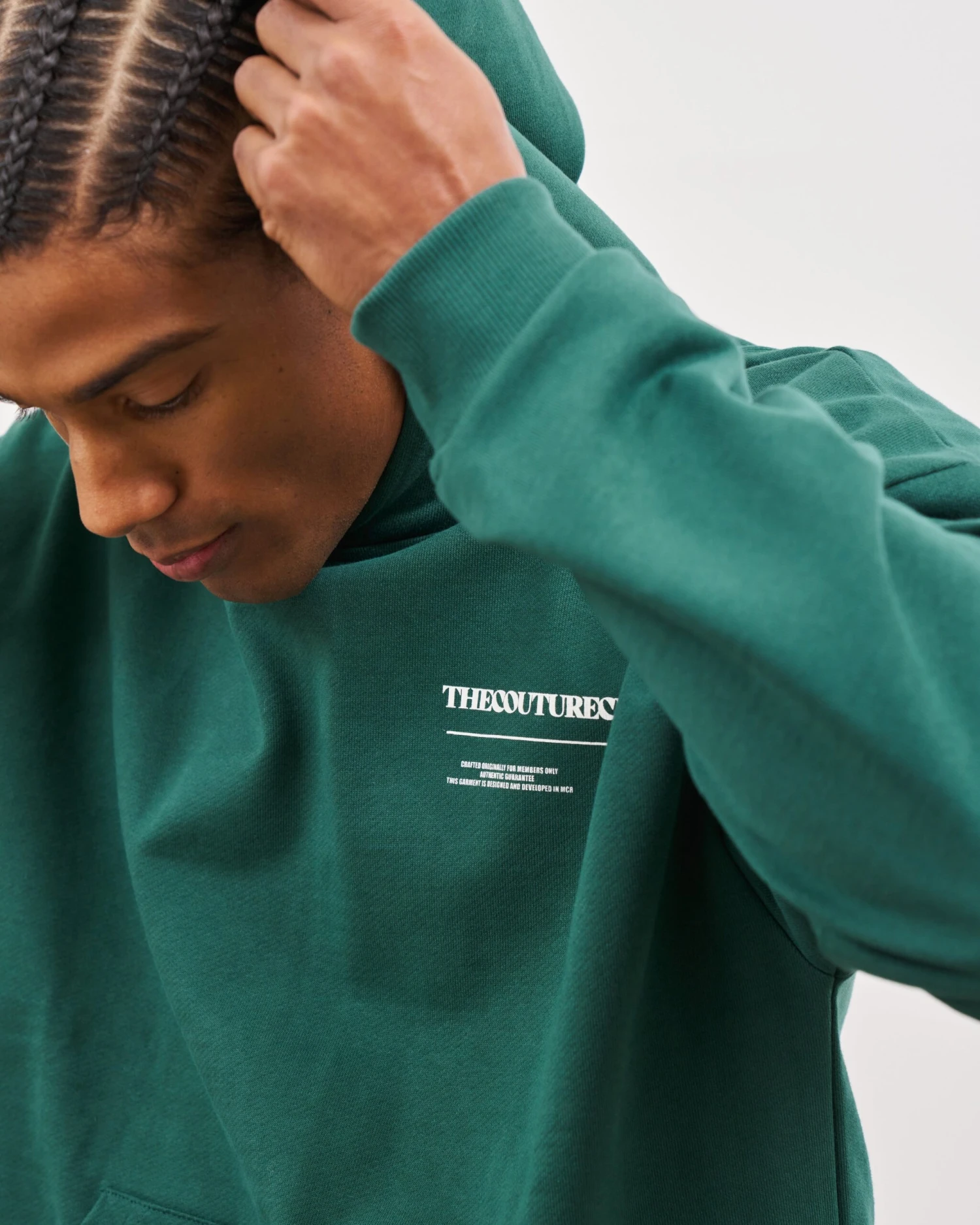 MULTI GRAPHIC HOODIE - GREEN - Image 4