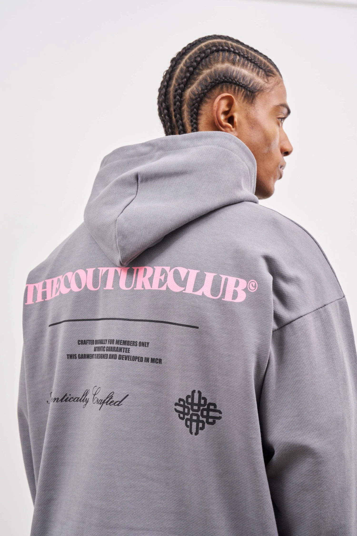 MULTI GRAPHIC HOODIE - CHARCOAL - Image 6