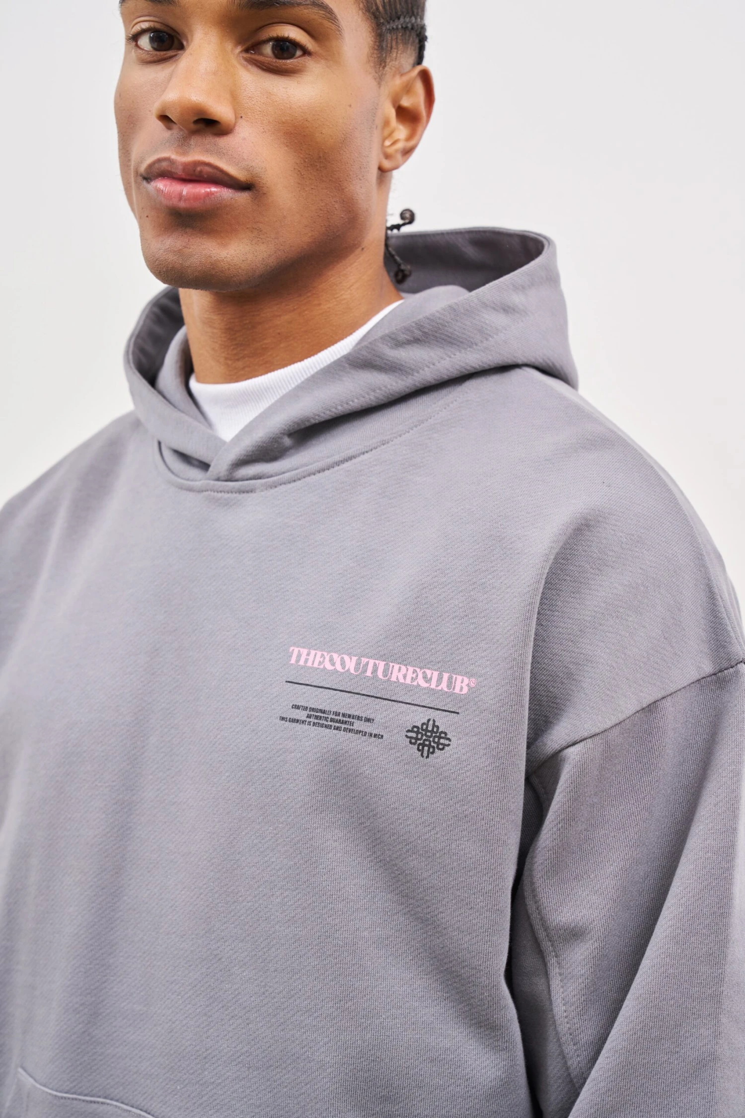 MULTI GRAPHIC HOODIE - CHARCOAL - Image 4