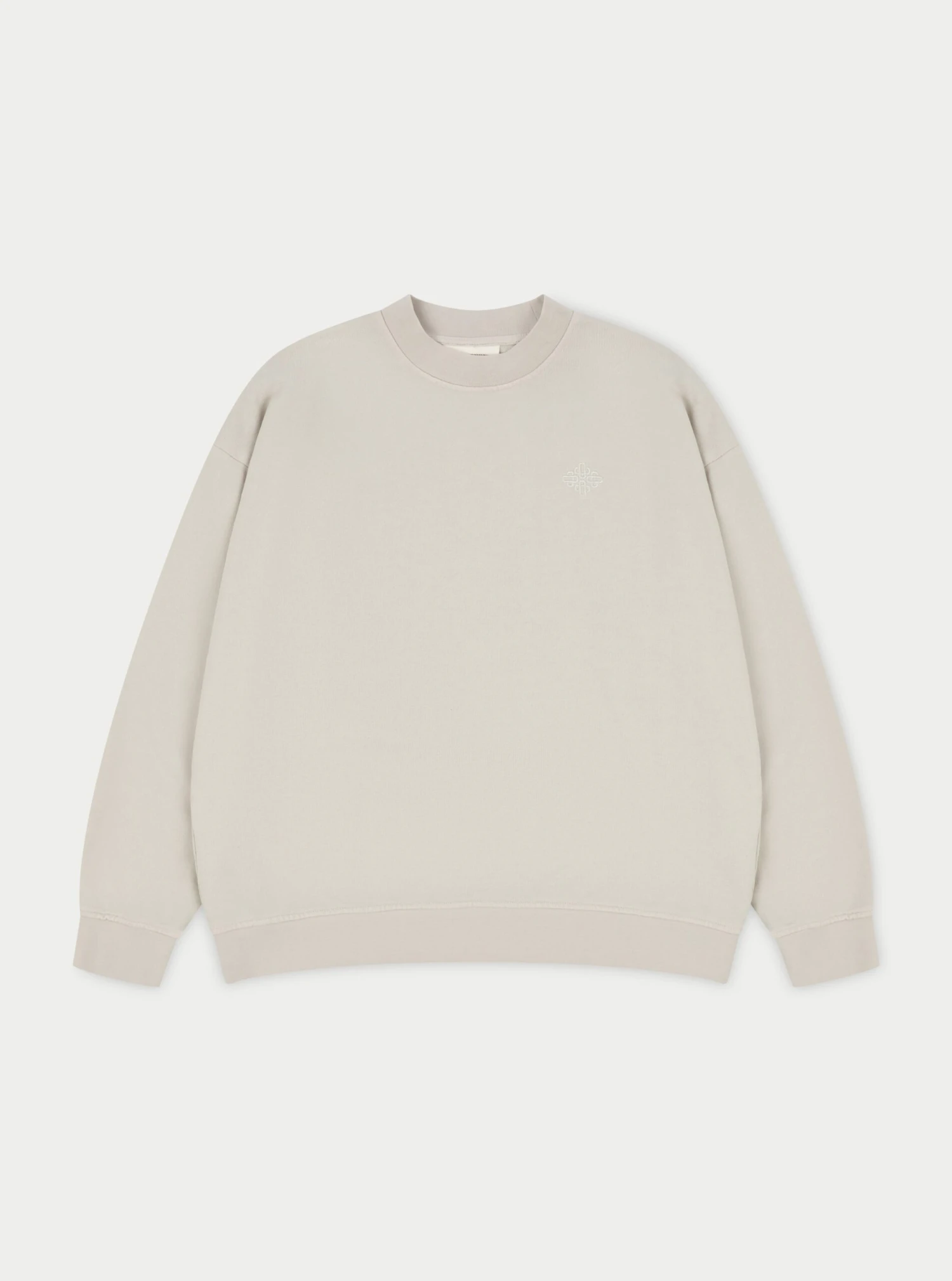 EMBLEM OVERSIZED SWEATSHIRT - WASHED GREY