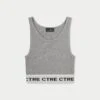 CTRE KNITTED VEST TOP - GREY MARL