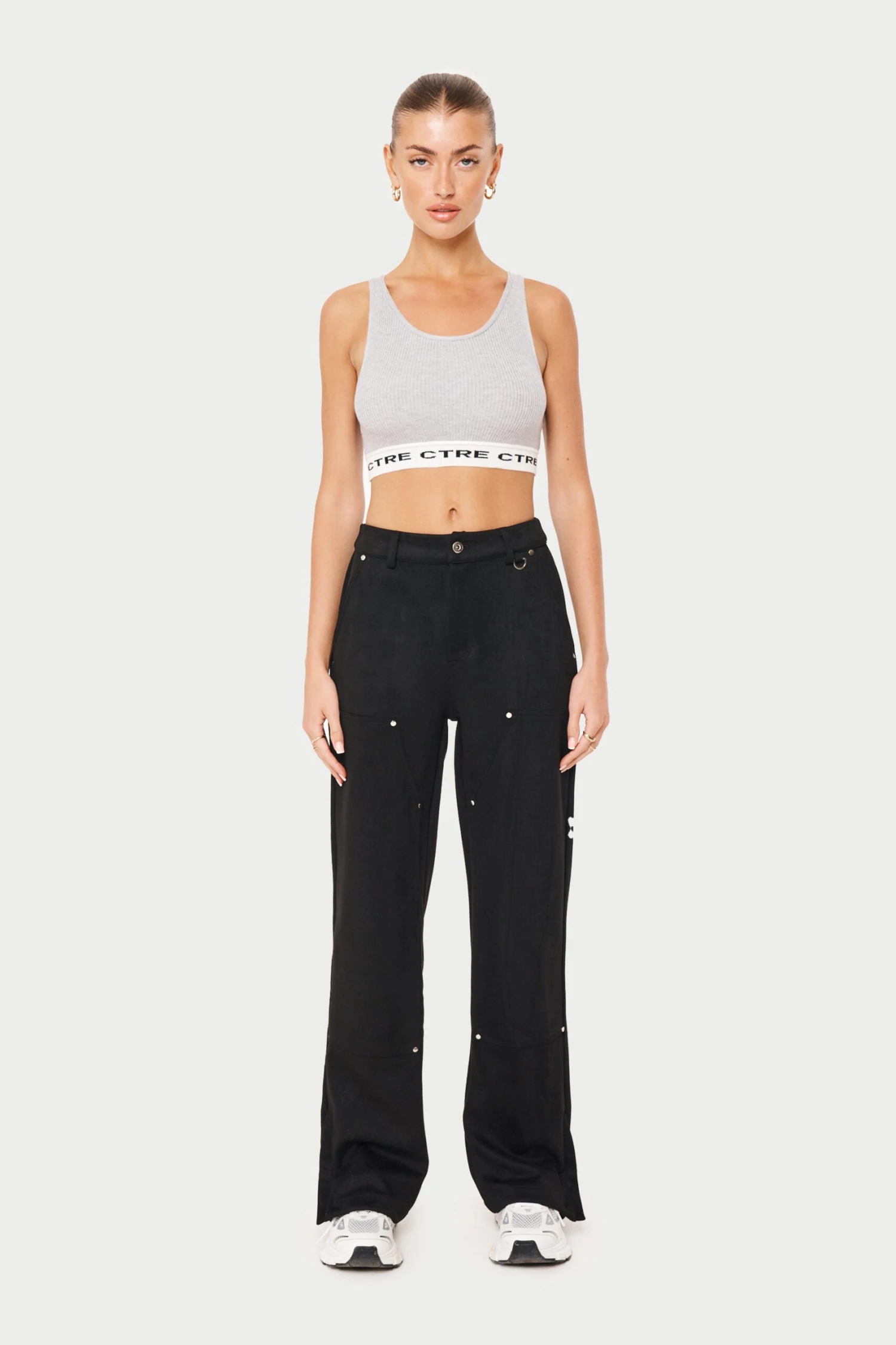 CTRE KNITTED VEST TOP - GREY MARL - Image 3