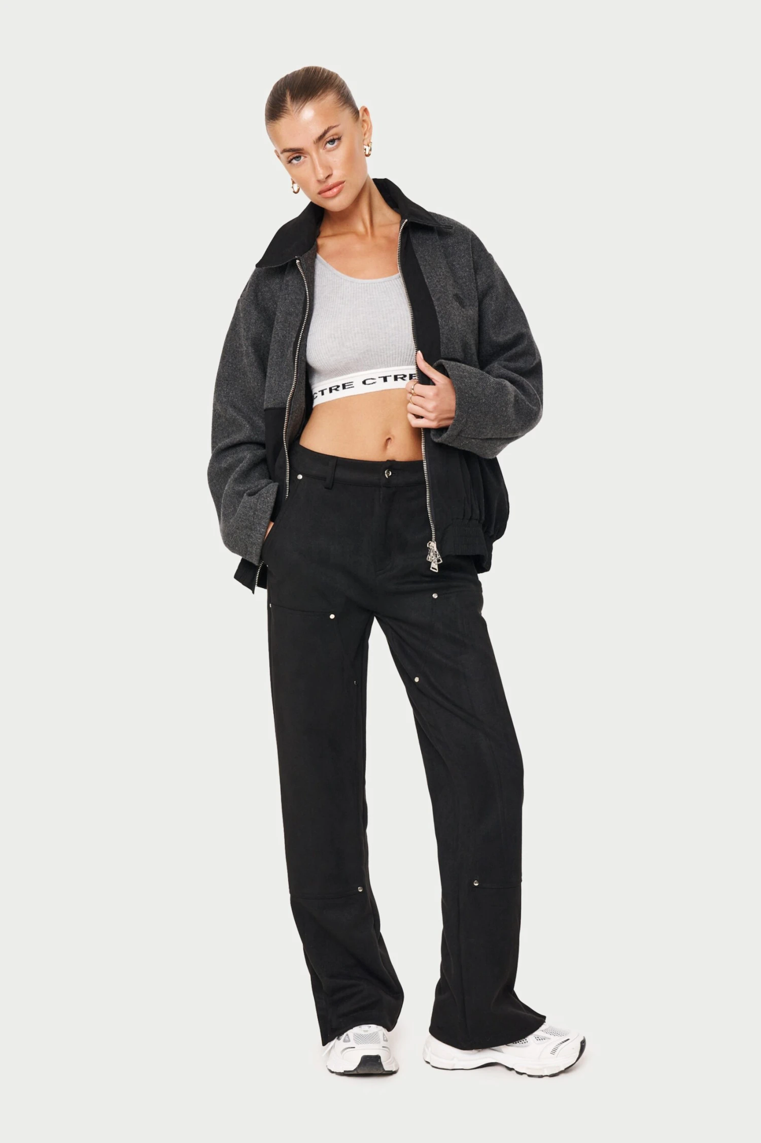 CTRE KNITTED VEST TOP - GREY MARL - Image 7