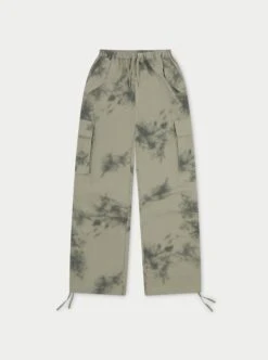 DRAPED CAMO OVERSIZED CARGOS - BEIGE