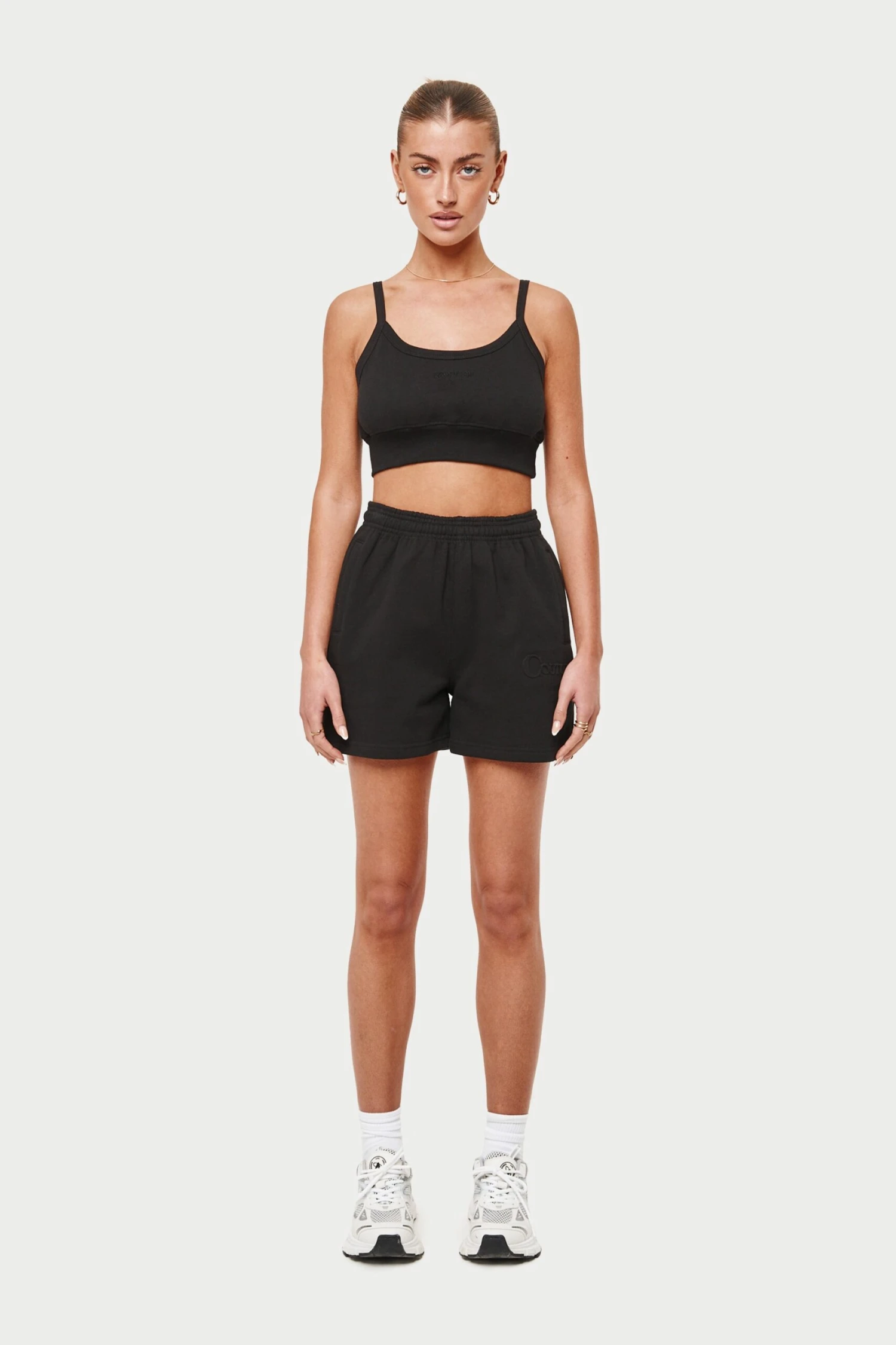 JERSEY LOGO CROP TOP - BLACK - Image 3