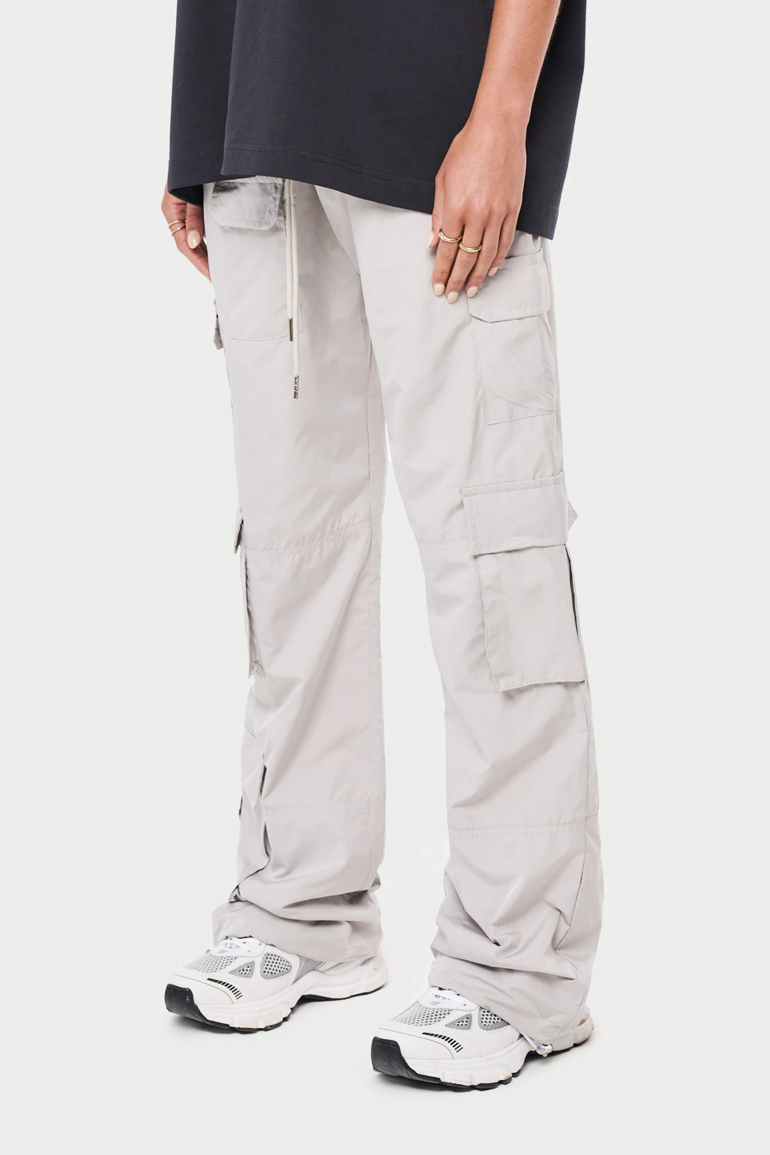 MULTI POCKET OVERSIZED CARGOS - GREY - Image 2