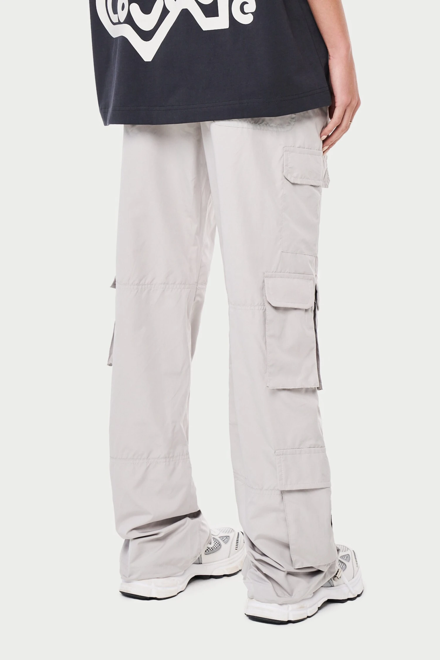 MULTI POCKET OVERSIZED CARGOS - GREY - Image 5