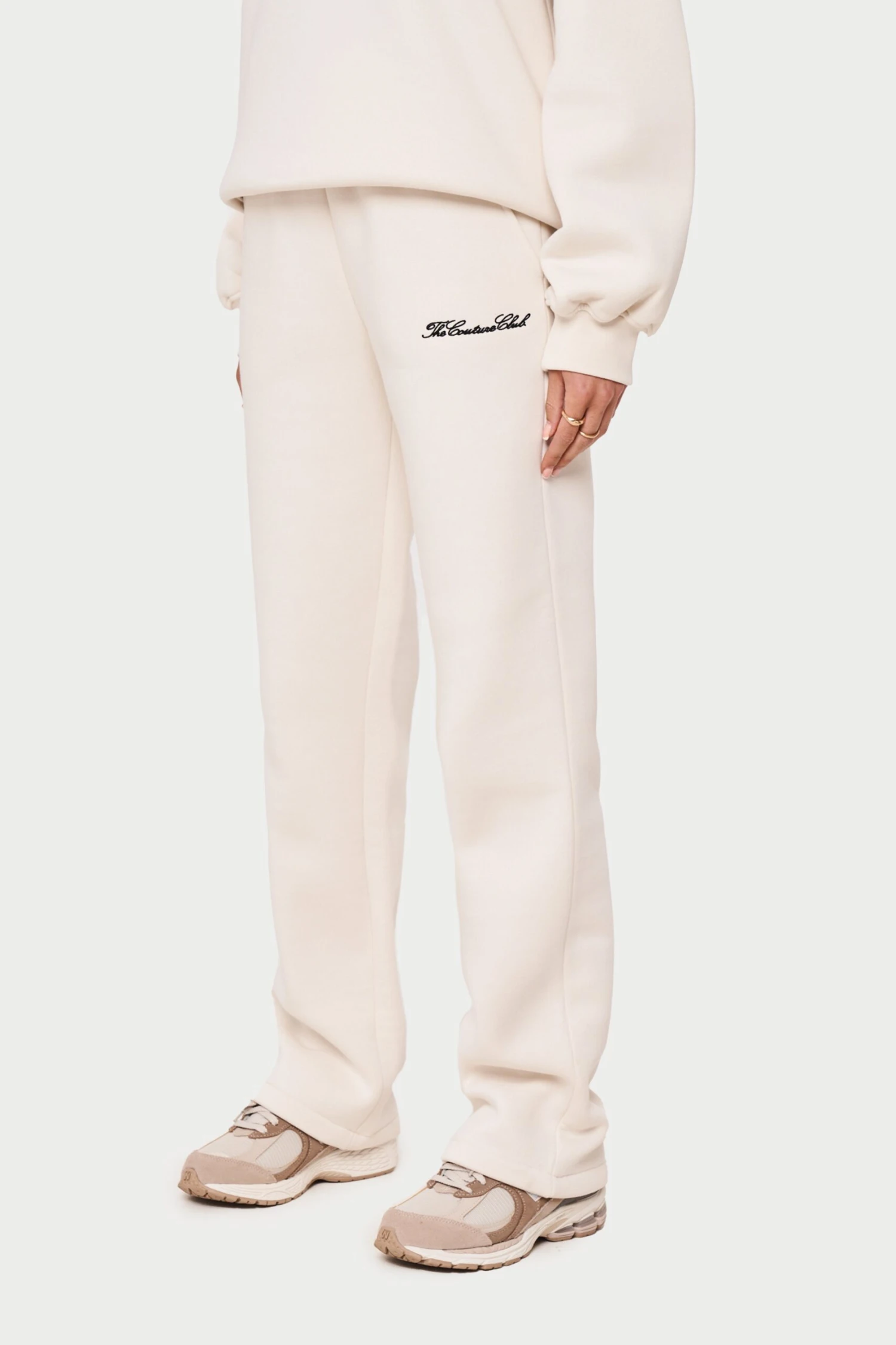 COUTURE SCRIPT STRAIGHT LEG JOGGERS - OFF WHITE - Image 2