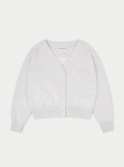 OVERSIZED JERSEY CARDIGAN - GREY MARL