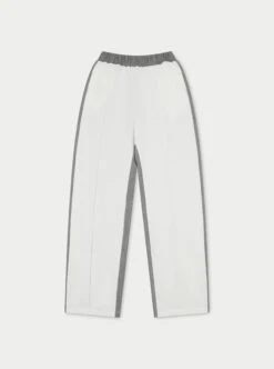 SPLICED PINSTRIPE JOGGERS - WHITE