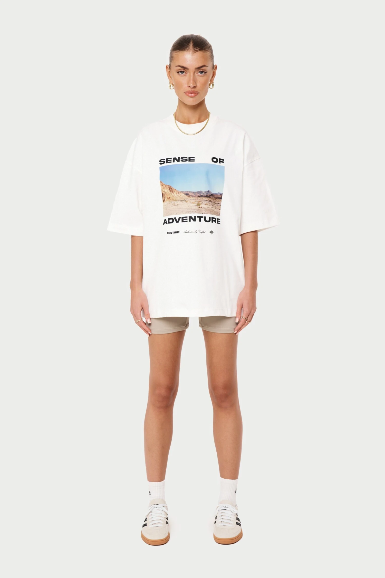 SENSE OF ADVENTURE OVERSIZED T-SHIRT - OFF WHITE - Image 3