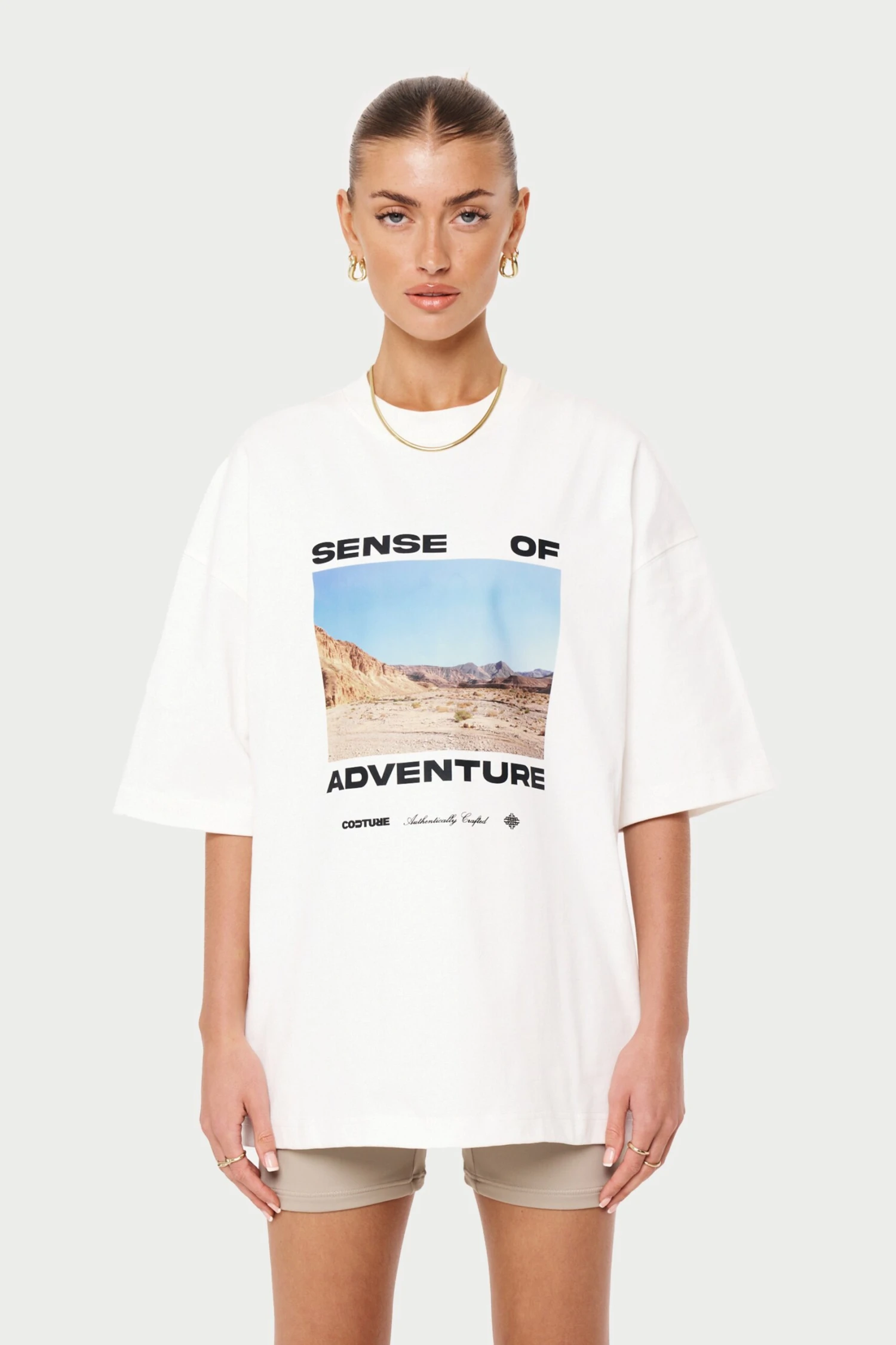 SENSE OF ADVENTURE OVERSIZED T-SHIRT - OFF WHITE - Image 2