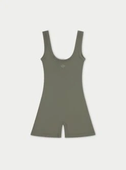 SCULPTING STRETCH EMBLEM UNITARD - KHAKI