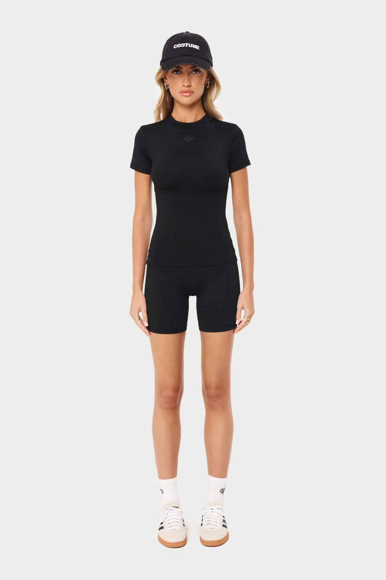 SCULPTING STRETCH EMBLEM BABY TEE - BLACK - Image 3