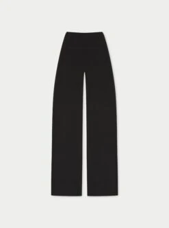 EMBLEM SOFT TOUCH YOGA PANTS - BLACK