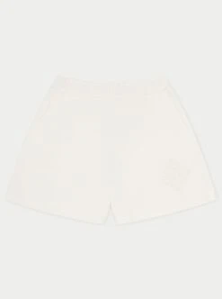 EMBLEM EMBOSSED SHORTS - OFF WHITE